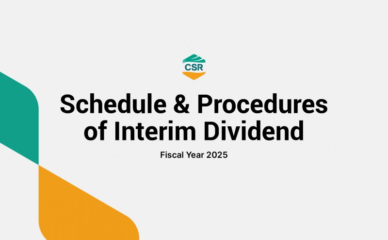 Schedule & Procedures of Interim Dividend FY2025